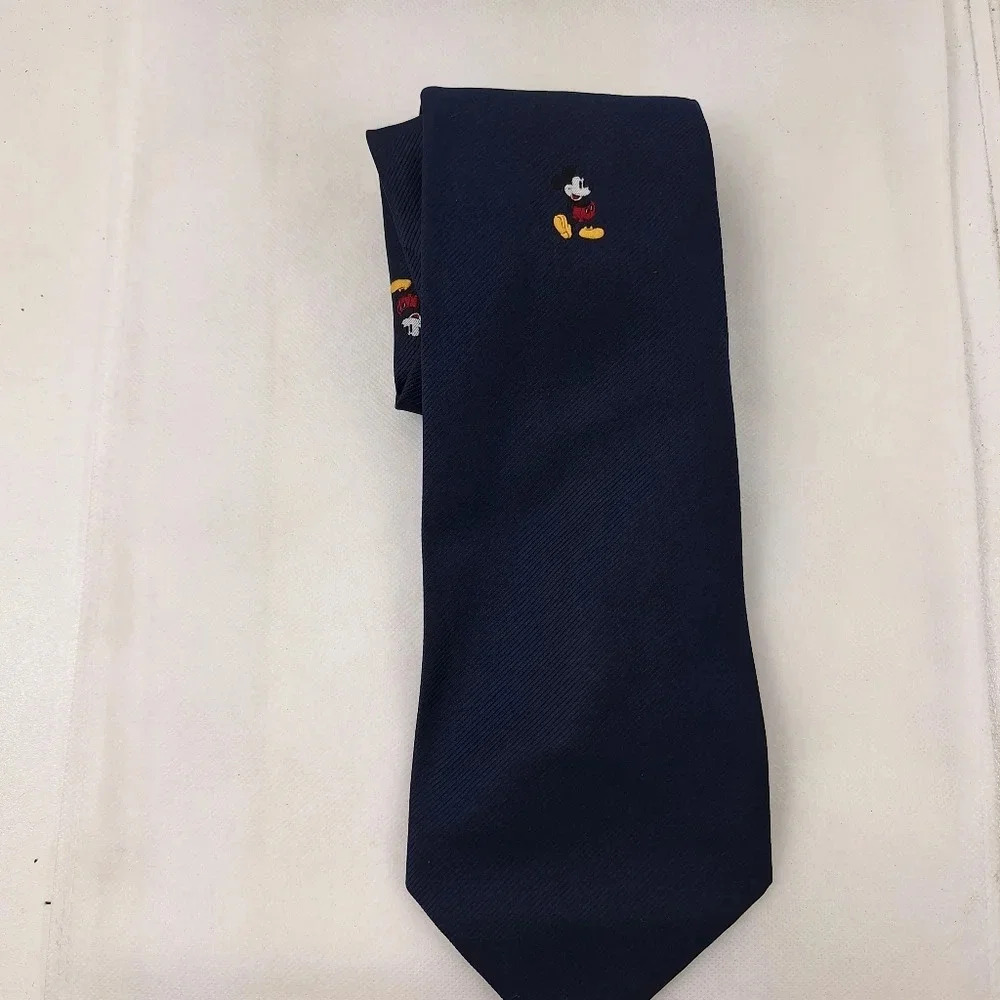 Disney Mickey Mouse Dark Blue Adjustable Mens Tie Retro - Picture 7 of 7